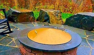 alt="brown bronze metal steel fire pit covers"