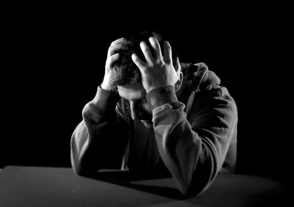 Man experiencing low mood or depression