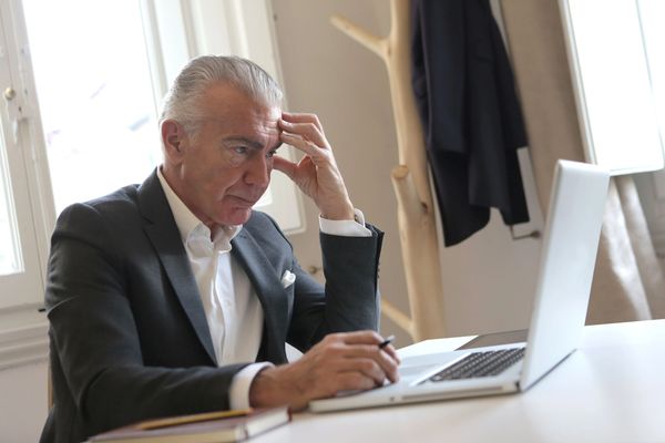 Man experiencing executive stress and burnout