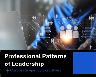Professional leadership concept with digital icons.