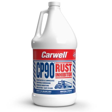 A gallon jug of Carwell CP90 Rust Inhibitor for industrial use.