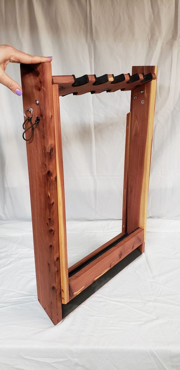 Solid Wood Folding Gun Rack