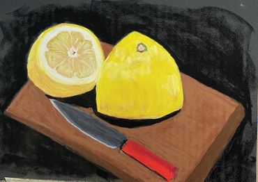 soft pastel on 
paper 9x12