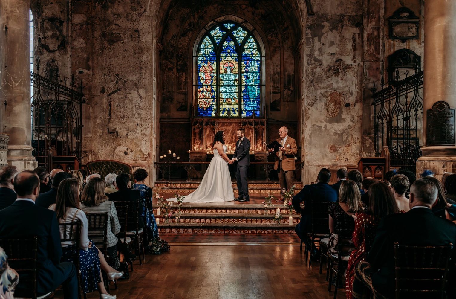 Bride and Groom with Southville Celebrant - wedding ceremony at the Mount Without, Bristol