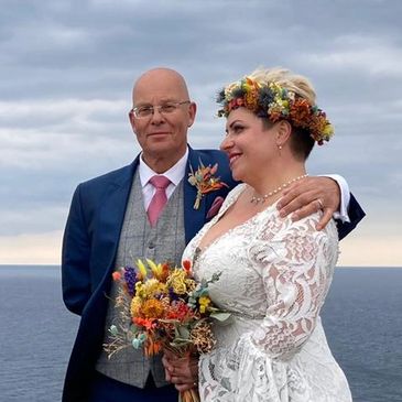 Outdoor wedding, Zennor Head, Cornwall with Southville Celebrant.