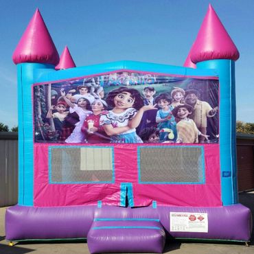 Pink bounce house 