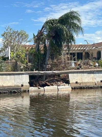 Failing seawall FL Florida