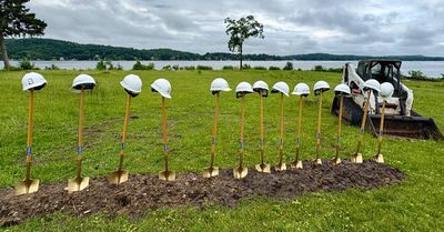 Shovels and hard hats at the site of the new Colsac Lodge, H's Place Restaurant and The Ripley Banqu