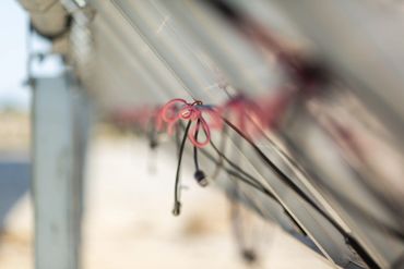 Wiring management for solar panels