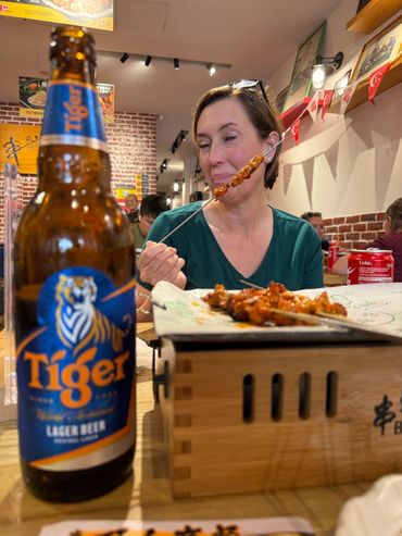 Singapore - Always love a tiger with some satay sticks