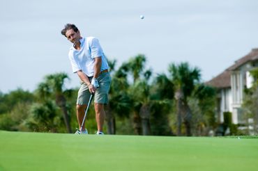 Golf Chipping Close-up.