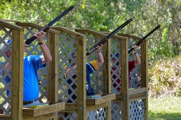 Skeet Shooting Action.