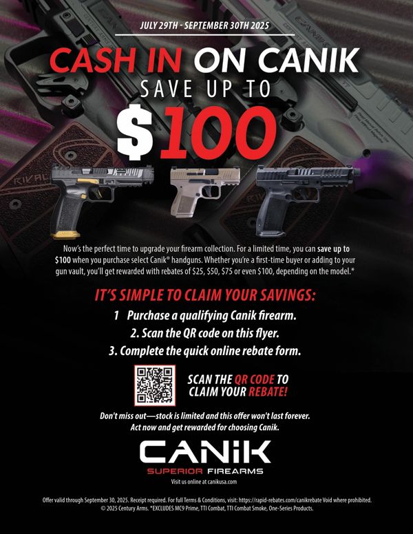 Present-9/30/25 Canik Promotion