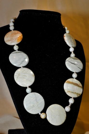 Picture Jasper discs necklace.