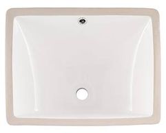 VANITY WHITE RECTANGLE PORCELAIN