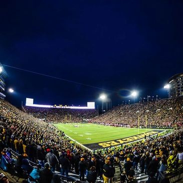 Kinnick Stadium At Night