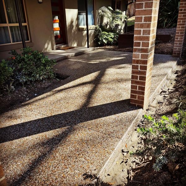 Exposed aggregate job finished 