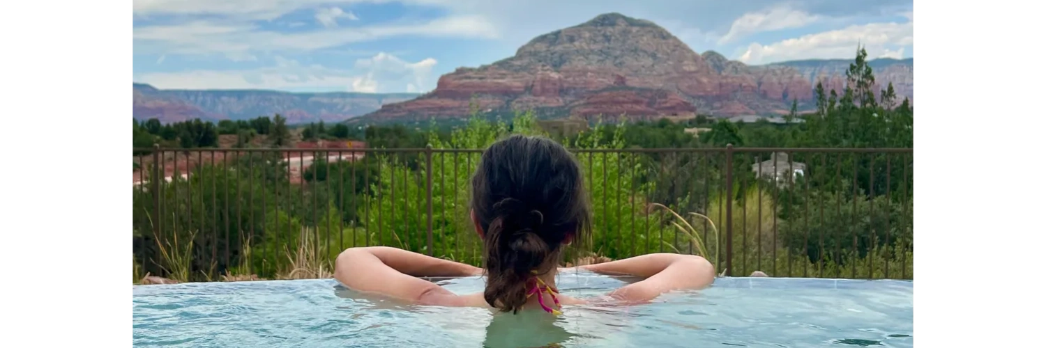 Sedona Arizona, Woman looking at Red Rock, Healing, Living Fully, Spiritual Growth, after divorce