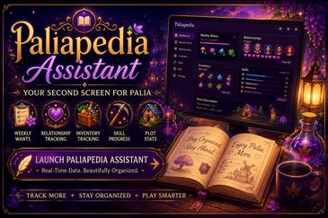 Paliapedia Assistant is a desktop app which helps Palians track their in-game progress and provides 