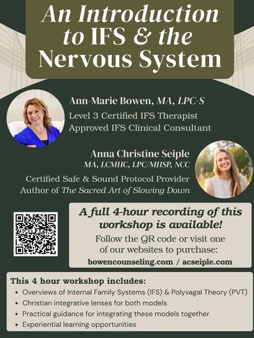 Workshop introduction to IFS and the nervous system with certified therapists.