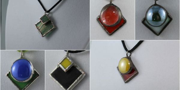 stained glass pendant