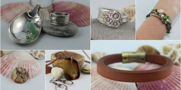 spoon jewelry leather bracelet gemstone pendant memory bracelet