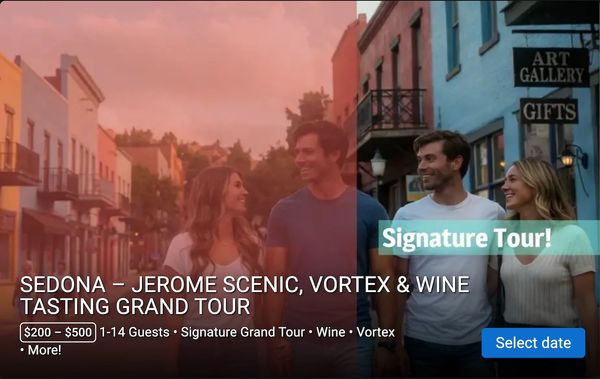 Sedona Grand Tour - Private Jerome - Sedona Sightseeing - Historic Ghost Town,  Wine Tasting Tour