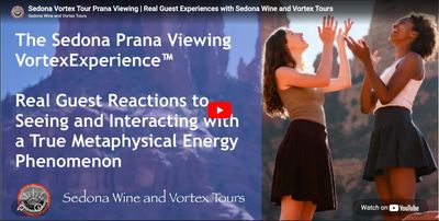 Two girlfriends enjoying a prana viewing vortex experience.