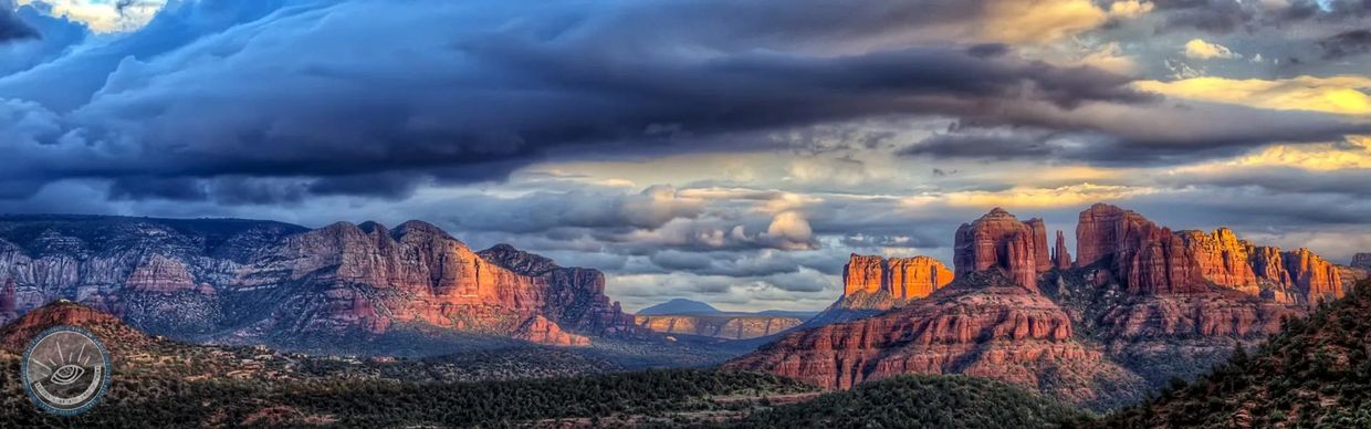 The most beautiful panoramic view in Sedona. Munds Mountain, Courthouse Butte, and Cathedral Rock