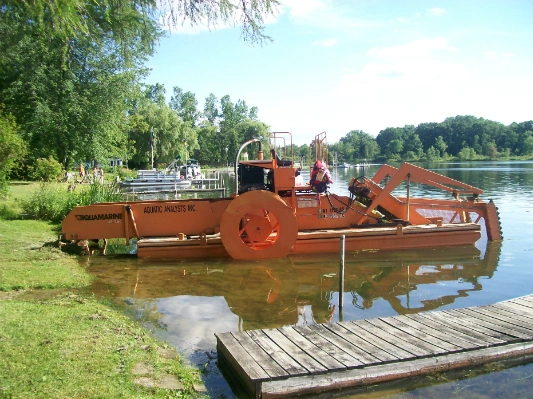 Lake weed removal and harvesting