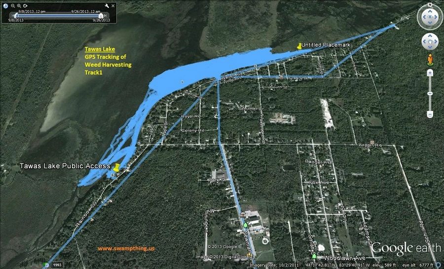 Aquatic Weed Harvesting with GPS in Michigan