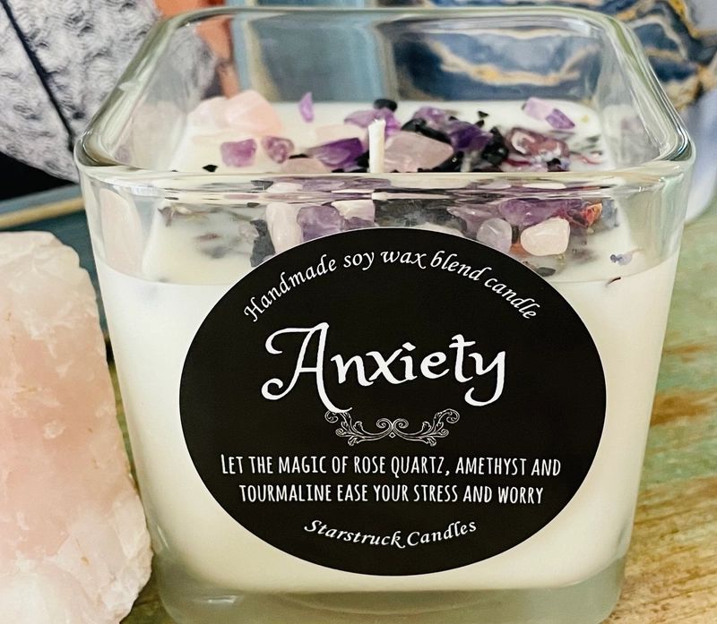 Anxiety Crystal Intention Candle