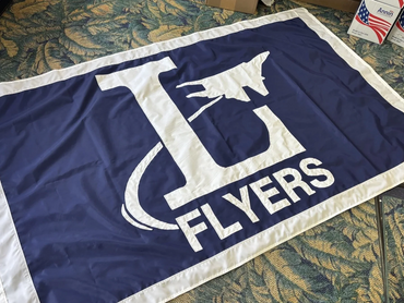 Lake High School Flyers Custom Applique Sewn Flag