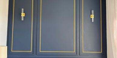 Custom trim work, scone light installation interior home painting in waxhaw nc general contractor