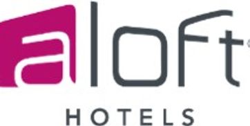 The logo of Aloft Hotels in a white background