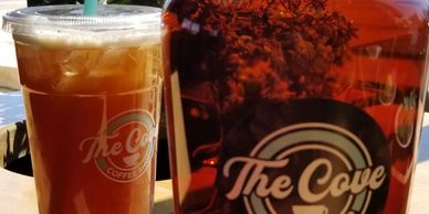 Growlers of The Cove's First Thaw Nitro Tea made with Maple Nectar