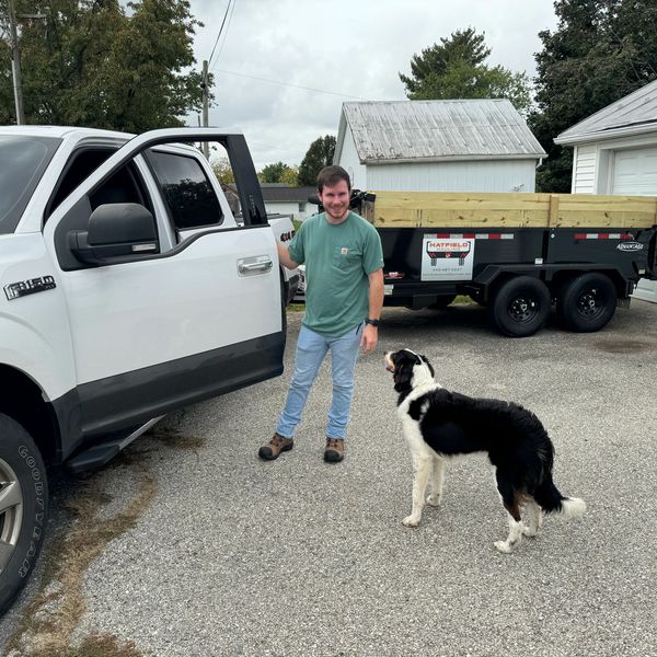 Owner/Operator of Hatfield Hauling LLC heading out for a junk removal job in Westminster, MD