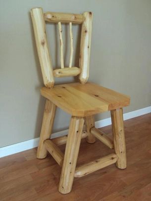 Log Cedar Chair Kitchen Dining Room Rustic Furniture