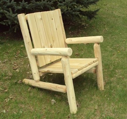 Log Cedar Adirondack Chair Outdoor Rustic Furniture