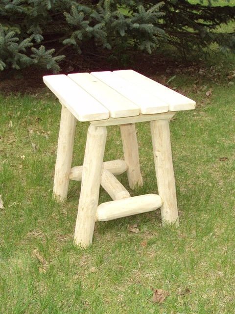 outdoor end tables rustic