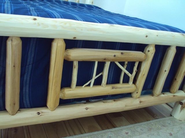 Log Cedar Short Branch Twig Bed Bedroom Rustic Furniture Queen King