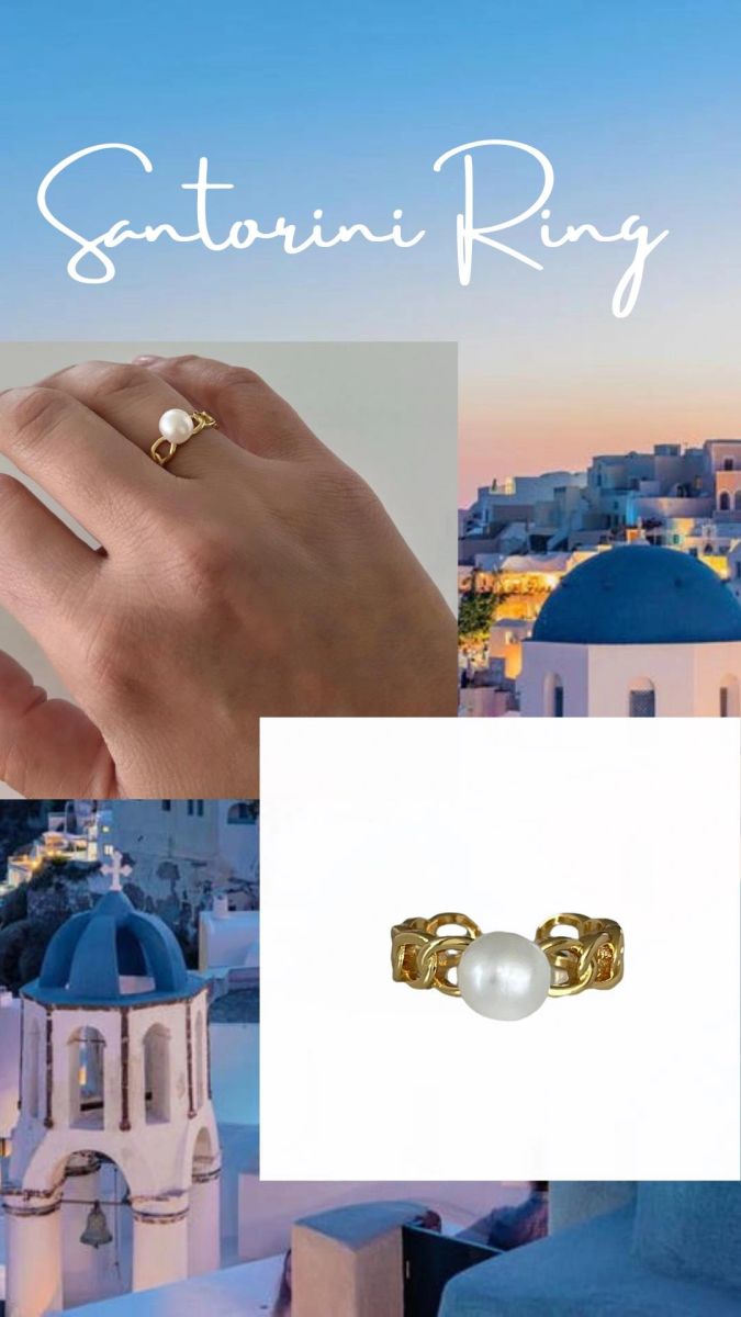 Santorini Triangle Top w Rings