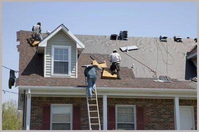 E Home Improvements installing a new roof