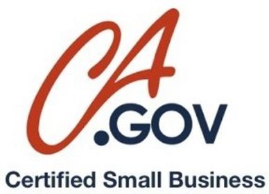 Logo for Certified Small Business by CA.gov.