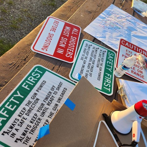 Safety signs.