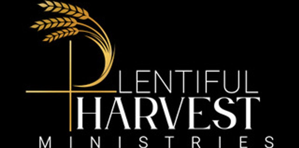 Logo of Plentiful Harvest Ministries with wheat design.