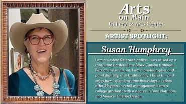 Artist spotlight on Susan Humphrey at Arts on Main Gallery &amp; Arts Center.