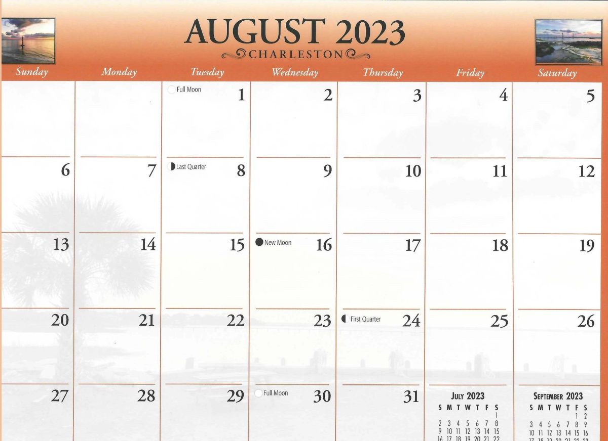 2023 44th Edition Charleston SC Calendar, US shipping only - reduced