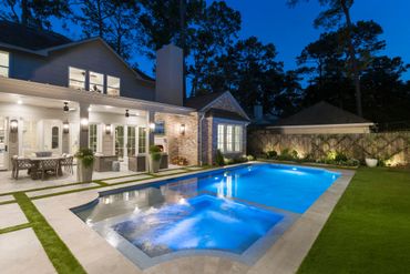 outdoor area of a house with swimming pool 