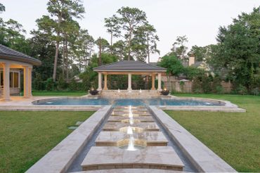  entrance to the swimming pool by Paragon Pools